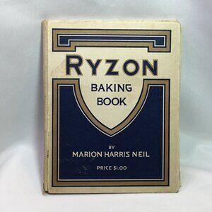 Ryzon Baking Book 1917 Hardcover Marion Harris Neil Cooking Instruction Recipes